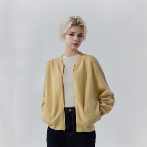 25SS 울 캐시 블렌디드 홀가먼트 니트 자켓