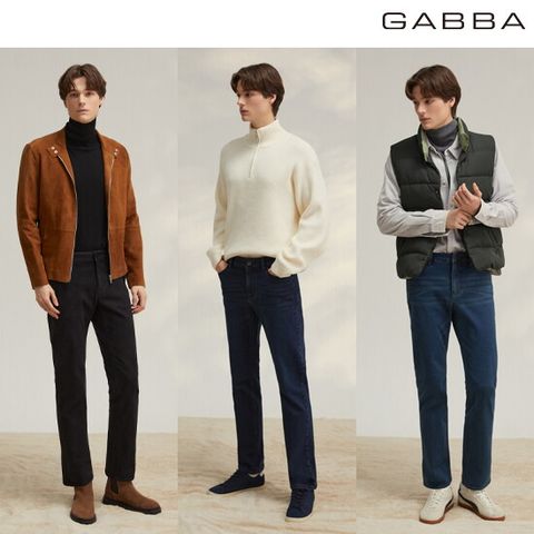 가바 24FW 더블 웜 기모 남성 테이퍼드 데님 3종