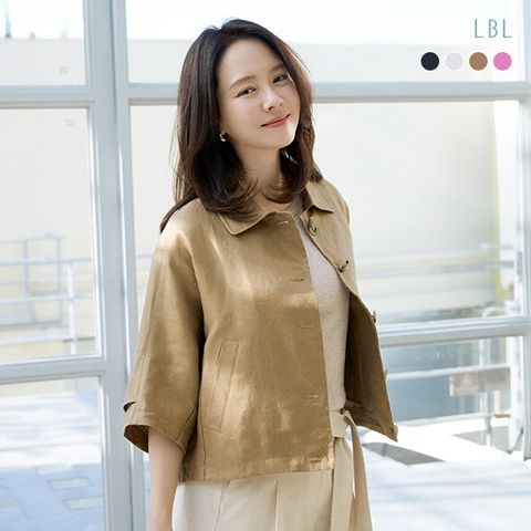 25SS 프렌치린넨100 브리즈 케이프 자켓