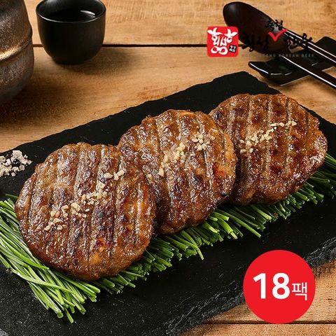 횡성축협 한돈한우 직화 떡갈비 160g X 18팩