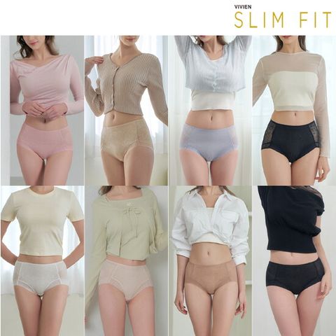 비비안 슬림핏 25SS 플로럴 레이스 팬티패키지 8종