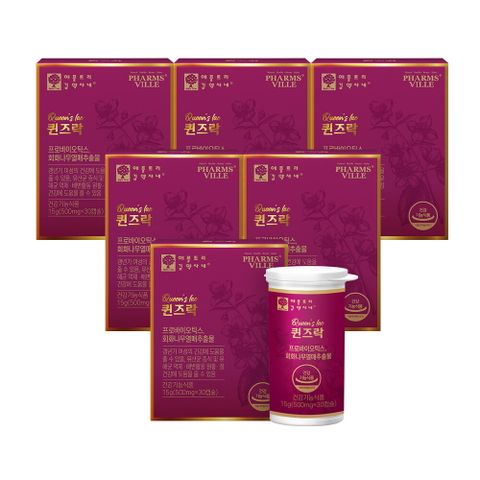 [6개월] 퀸즈락 갱년기 유산균 (500mg x 30캡슐 x 6박스)