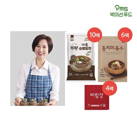 순메밀면 10인분 (메밀면 10팩+동치미육수 6팩+비빔장 4팩)