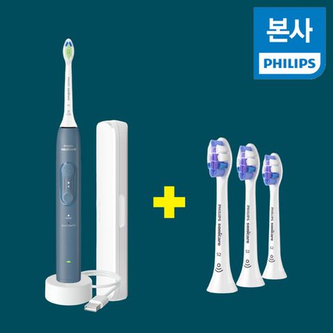 필립스 소닉케어 퍼펙트클린 음파칫솔 싱글세트  HX4043/48, HX4043/41