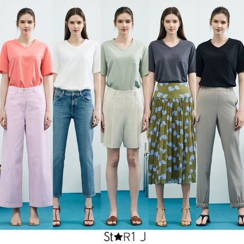 스타일제이 여성 25 Summer 오가닉 슬럽 코튼 티셔츠 5종