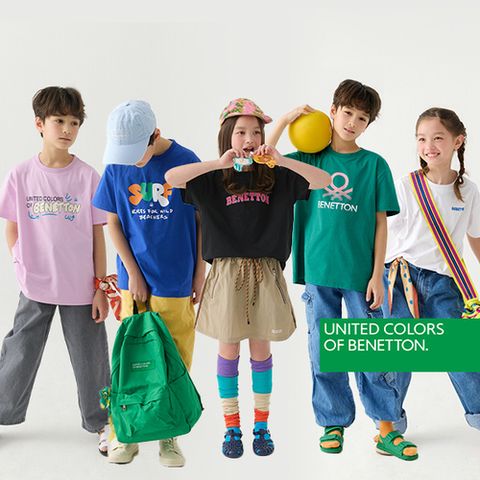 베네통 26SS 베네통 키즈 티셔츠 5종 패키지