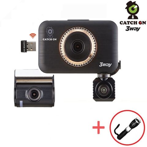 [캐치온]캐치온 3way 3채널 블랙박스 64G+ 휴대폰연동 WIFI동글