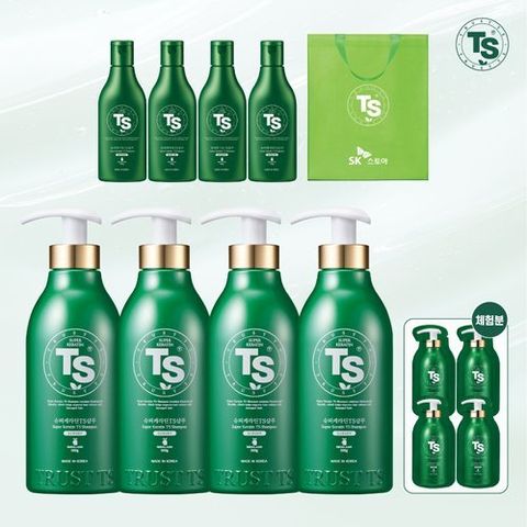 티에스 ★TS X SK스토아 공동기획 단독상품! 슈퍼케라틴 샴푸 4+4+4구성 (무료체험/쇼핑백 포함)