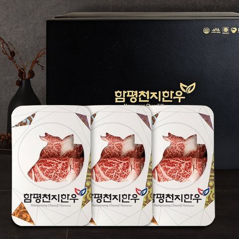 [함평천지한우]함평천지한우 1+ 구이선물세트 1호 등심 1.2kg
