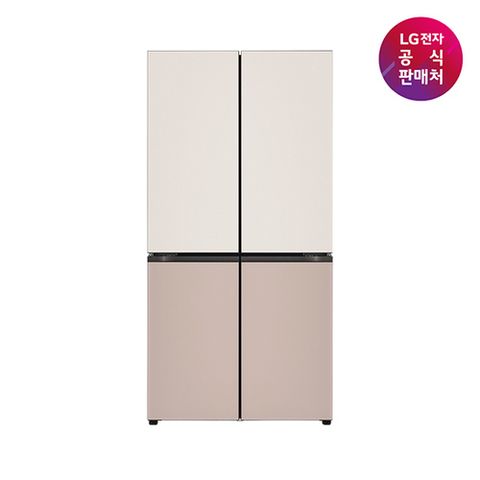 LG전자 (토프아몬드)LG 디오스 AI 오브제컬렉션 4도어 글라스 냉장고 870L H875GGA011 + 코렐홈세트,실리트스텐냄비,스텐밧드