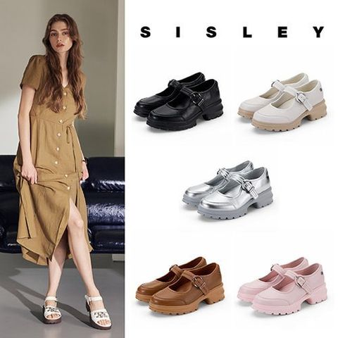 시슬리 SISLEY 양가죽 메리제인 슈즈 초특가