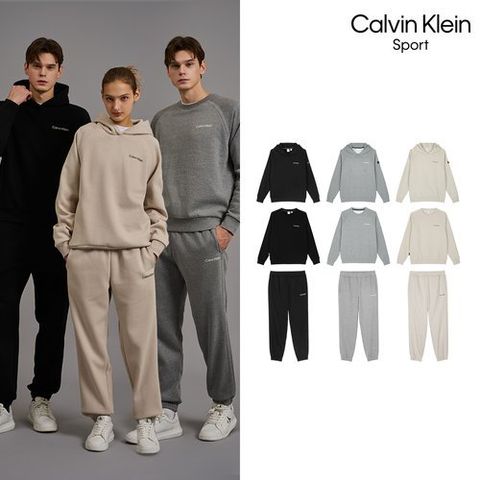 캘빈클라인 (25FW) 캘빈클라인 에센셜 기모 셋업 3종 패키지(컬러 택 1)