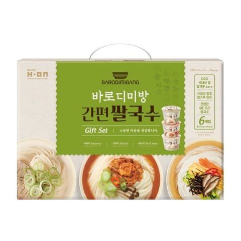 바로디미방 간편 쌀국수 6종 세트(멸치맛/김치맛/사골맛 각 2개입)