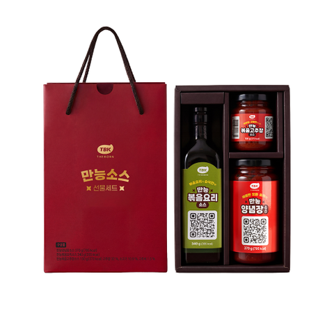 백종원의 TBK 만능소스 선물세트 (만능양념장,볶음고추장,볶음소스)