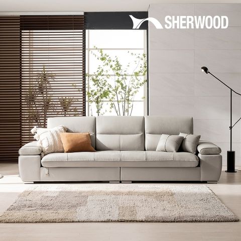 쉐우드가구 밀런 3.5인용 천연면피 소가죽 소파