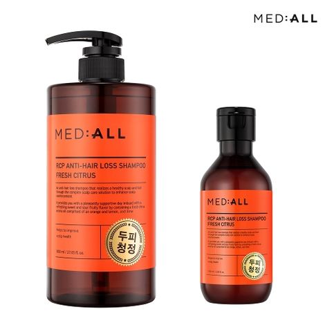 [메디올]메디올 두피 청정 탈모 비듬 완화 약산성 샴푸 800ml+100ml 시트러스향