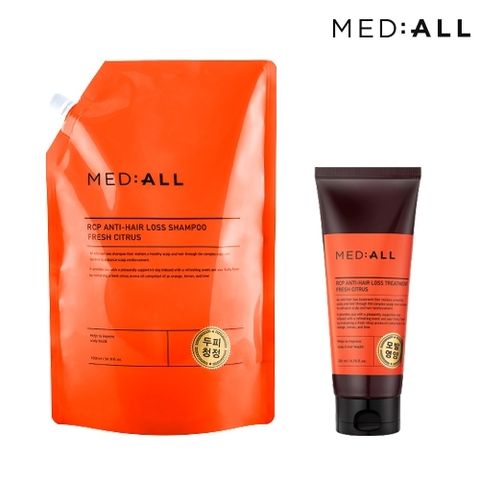 [메디올]메디올 두피 청정 단백질 모발 손상 케어 트리트먼트 200ml+샴푸 1600ml 시트러스향