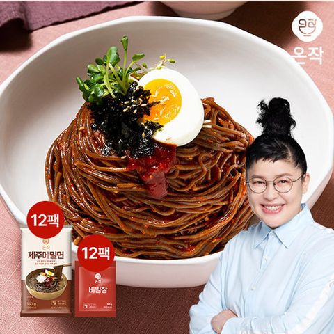 온작 제주메밀면 12인분 메밀면 12팩+비빔장 12팩