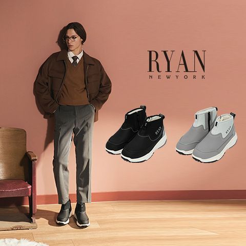 리안뉴욕 소가죽 양모 앵클부츠 남성