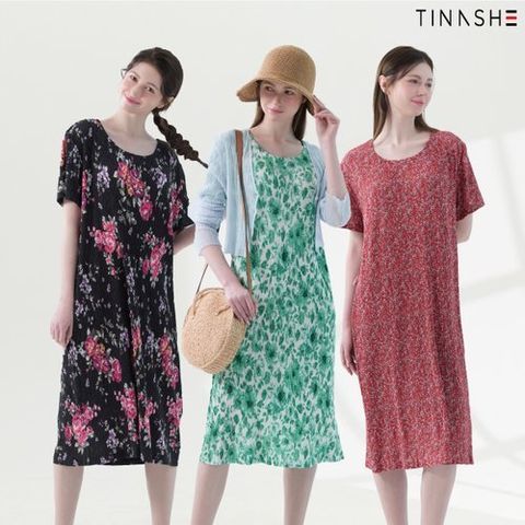 티나쉐 (단품)(25SS 신상) 티나쉐 플로럴 플리츠 원피스 (3종 중 1종 택) (L502)
