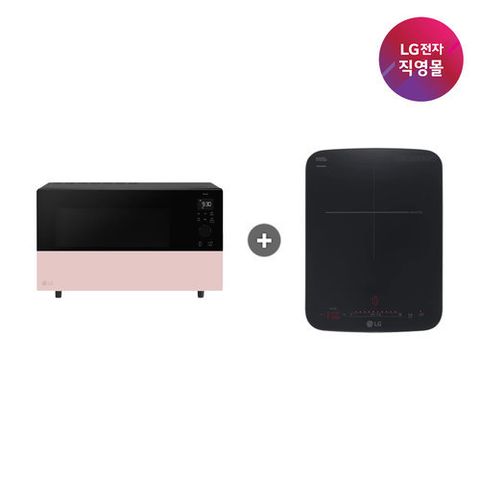 LG전자 [세트모델특가]LG 디오스 오브제 광파오븐 39L MLJ39PR + 포터블 인덕션 HEI1V9E