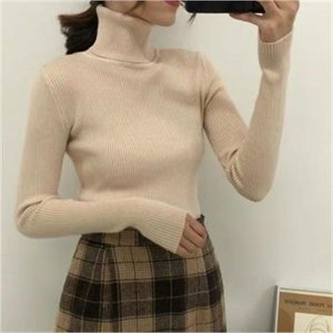 [셀러허브 패션][오노마] ONM 여자 티셔츠 긴팔티 목폴라 슬림핏 골지티 이너폴라
