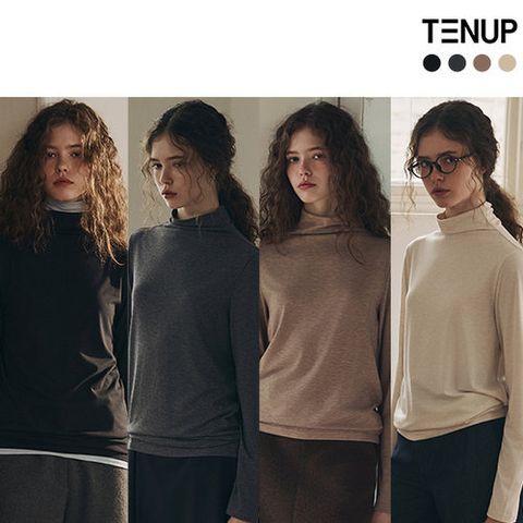 텐업 26FW 울블렌디드 모크넥 티블라우스 4종