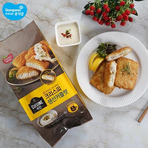 [동원에프앤비]퀴진 생선 커틀렛 400g x 4봉/통듬심/모짜렐라/새우까스