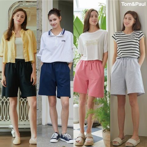 탐앤폴 (초특가) 탐앤폴 여성 매일 스웨트 하프팬츠 (4종) (L03W)