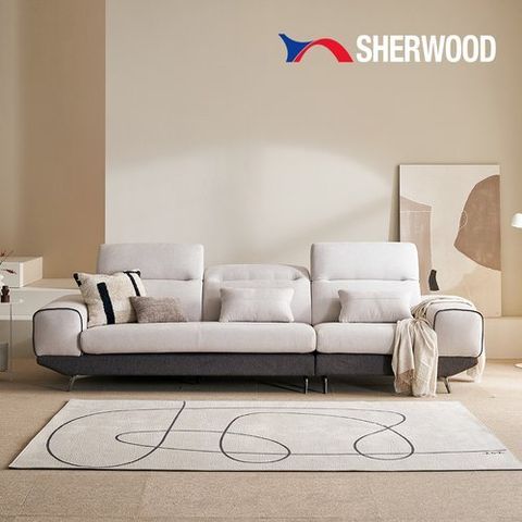 쉐우드가구 브리언 4인용 블렌트 패브릭 헤드틸팅 기능성 소파