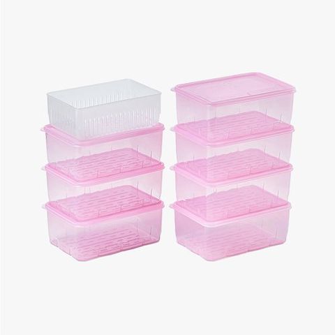 [땡스소윤][5호+채반(중)세트]땡스소윤 시즌5 냉동실 전용 밀폐용기 5호(7개)+채반(중)세트