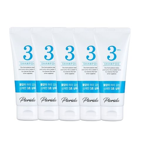 [헤드스파7]피오리다 3초 샴푸 100ml 물없이 감는 3초 쿨링 샴푸 5개입