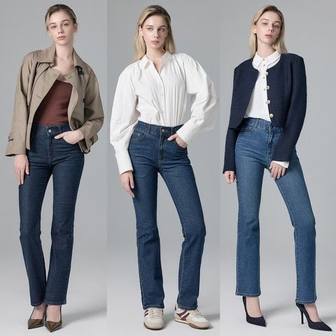 뱅뱅 25FW 여성 가을 라이크라 플레어핏 데님3종