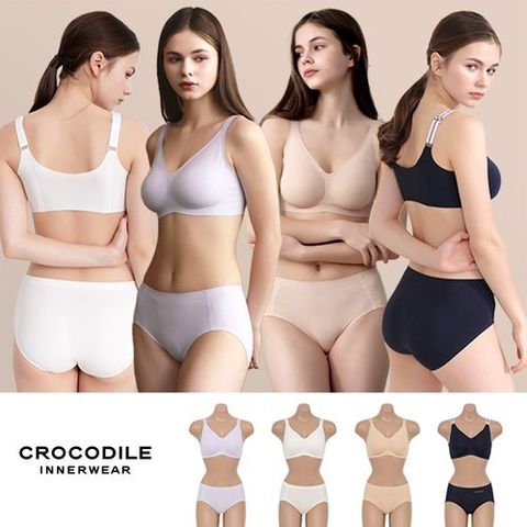 크로커다일 엘라핏 프리컷 브라팬티 패키지(4세트)