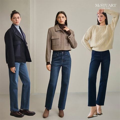 맥스튜어트 여성 웜기모 릴렉스 데님 3종