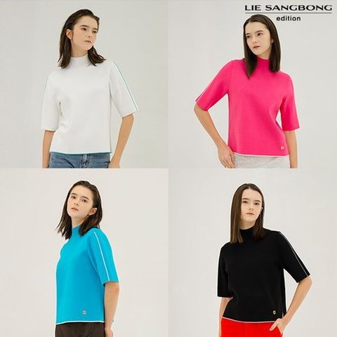 이상봉에디션 25SS 시그니처 에센셜 하프넥 니트 1종