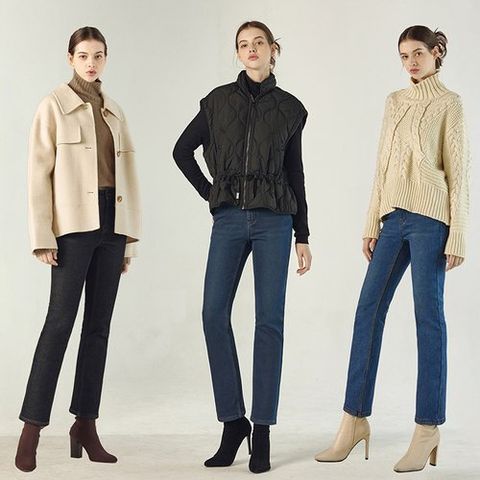 맥스튜어트 여성 플리스 본딩데님 3종