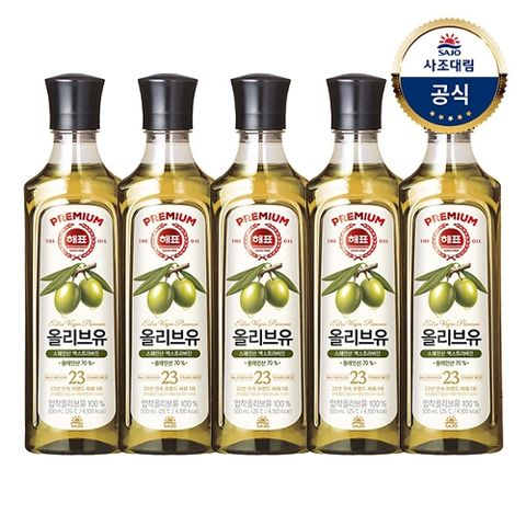 [사조대림][사조대림] 해표 올리브유 500ml x5개