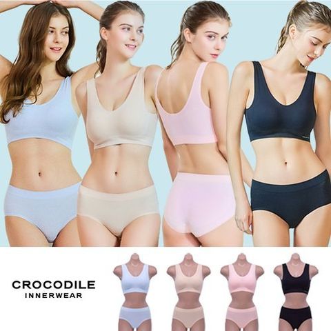 크로커다일 (25SS) NEW 감탄 브라팬티 패키지(브라 4종 + 팬티 4종)