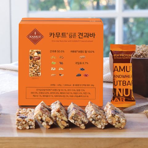 세은푸드랩 카무트® 브랜드 밀을 담은 견과바 80개입