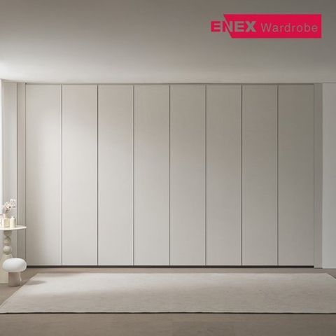 에넥스 클로스 무몰딩 푸시도어 여닫이 붙박이장(고급형) 30cm