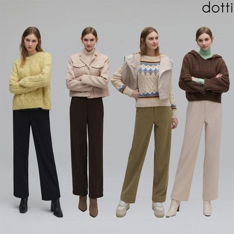 도티 25FW 코듀로이 와이드 보아퍼 팬츠 4종 QNWW