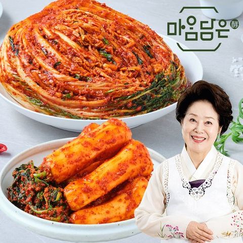 [선우용여의 마음담은]선우용여 마음담은 포기김치 6kg 국산 배추김치 + 총각김치 2kg 무김치