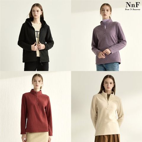 [NnF]초특가 24FW 여성 기모 플리스 집업 4종!(보아퍼 후드집업1종+하프넥집업3종)