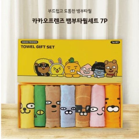 카카오프렌즈 뱀부타올세트 7P