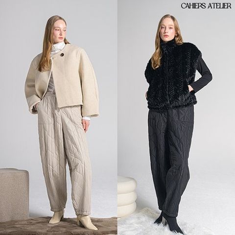 까이에 아뜰리에 25FW 실루엣 커버 패딩 팬츠 1종