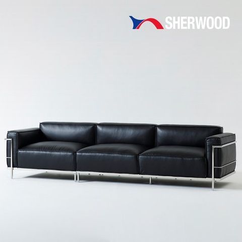 쉐우드가구 랜스400 4인용 내추럴 세미 아닐린 가죽 소파 (전체가죽)
