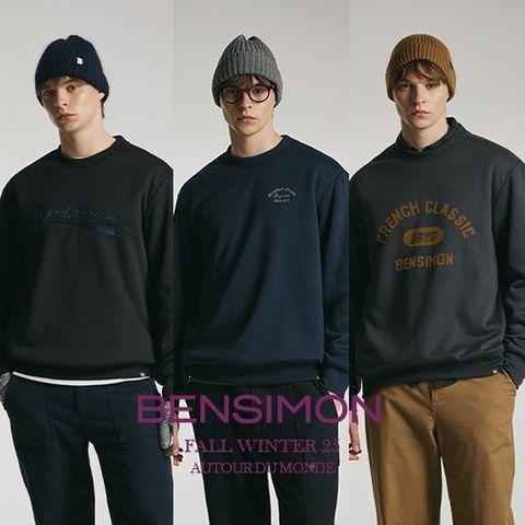 벤시몽 25FW 남성 그래픽 보아퍼 맨투맨 3종