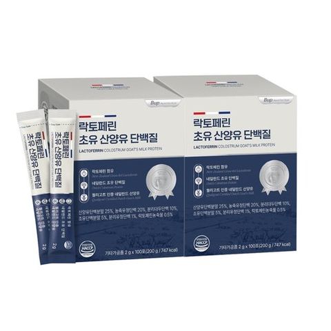 [건강한약속 바른]Bup 락토페린 초유 산양유 단백질 2박스(200포)