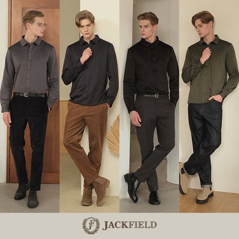 잭필드 25FW 남성 기모 풀오픈 라이크 셔츠 4종